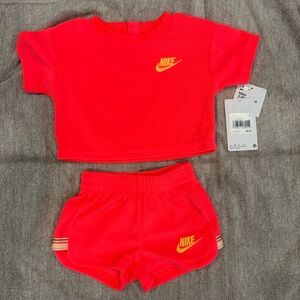Nike Vibrant Red Set with Yellow Logo